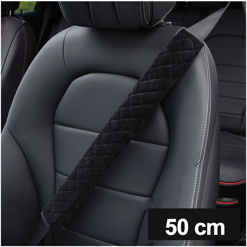 50/75cm Car Seat Belt Long Cover Universal Breathable Linen Shoulder Pad  Guard Protector Accessories for Truck Large Vehicle - AliExpress