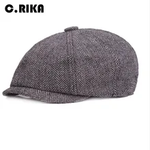 Мужские береты в винтажном стиле с узором в елочку, Гэтсби, твид, остроконечные шоры, шапка, газетный берет, весенние плоские остроконечные береты, шапки