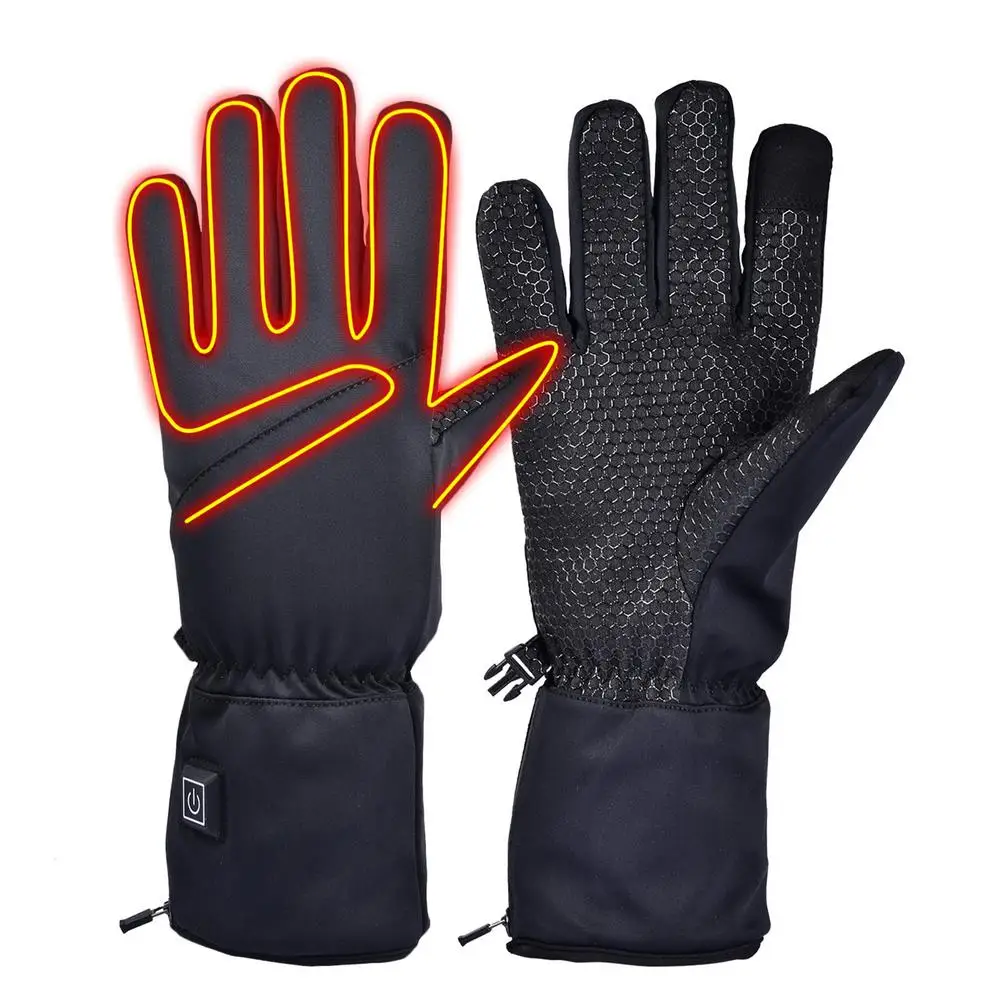 Lithium battery Powered Gloves Heated Gloves Hand Warmer Gloves 3-6 hour Waterproof black woman 