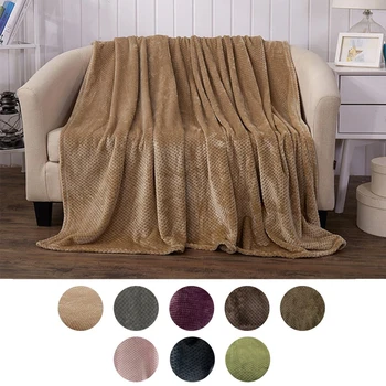 

2020 Soft Thicken Coral Fleece Blanket Sheet Bedspread Sofa Air Conditioning Sofa Quilt Wash Flannel Solid Color Flannel Blanket