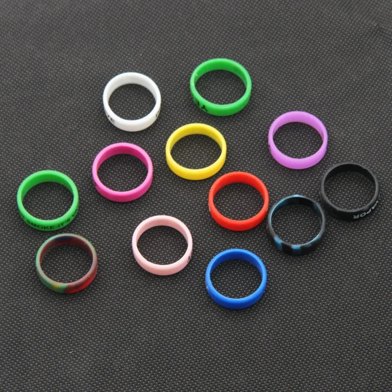 10 шт красочные силиконовые кольца противоскользящие кольца силиконовые кольца для vape анти-скальдинг декоративные кольца аксессуары для электронной сигареты