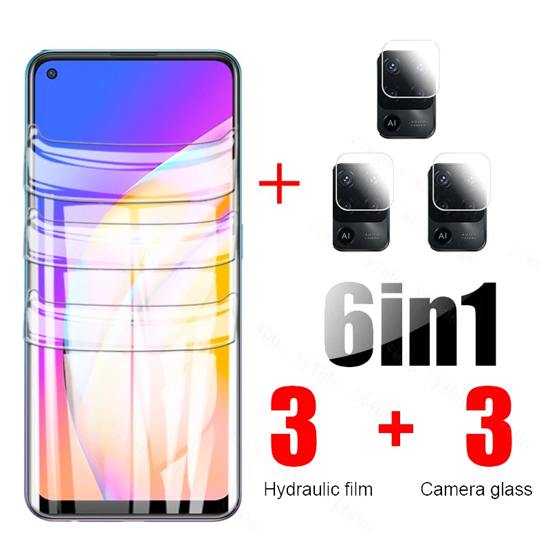 

Гидрогелевая пленка 6 в 1 для Oppo Reno 5 Lite Reno4 Lite Защитная пленка для объектива камеры для Oppo A95 A53S A73 A52 A53 A15 A15S пленка