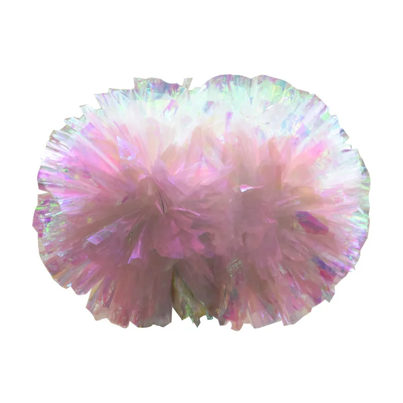 2 pieces colorfast rainbow Cheerleader Pom Poms colorful Cheerleading Pompoms Cheer Pom Hand Flower Aerobics Balls Sports