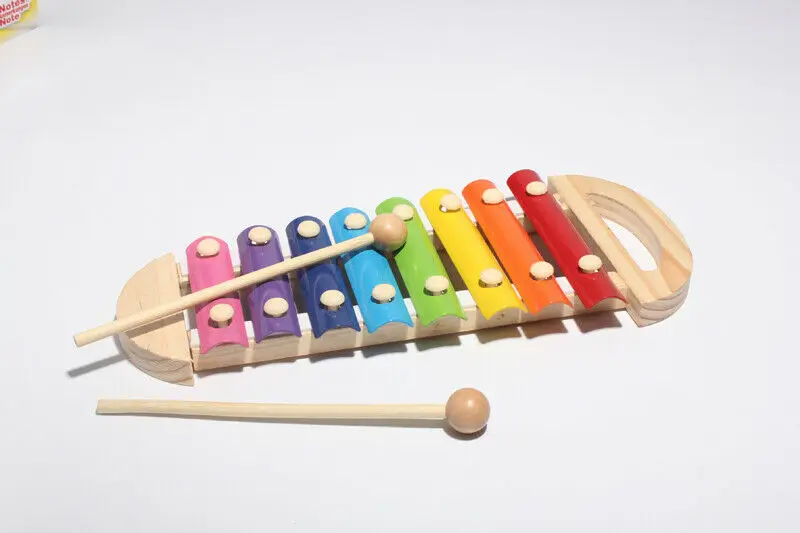 Новейший музыкальный инструмент горячий детский деревянный стук пианино игрушечный ксилофон Радуга мультфильм ранняя развивающая игрушка