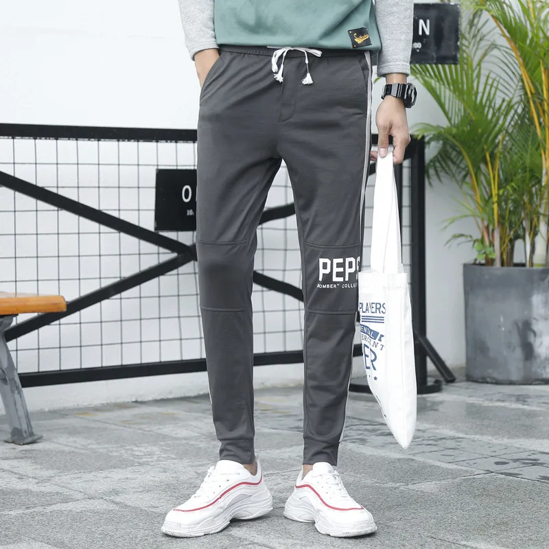 

Spring New Style Capri Pants Men's Slim Fit Youth Men's Trousers Versatile Straight-Cut Elasticity 9 Points Pants 7488