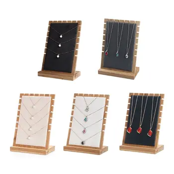 

Bamboo Jewelry Display Stand Showcase for Pendant Necklace