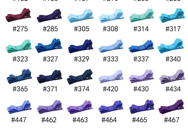 MengNa, 66 цветов, 120 шт./лот, Grosgrain, бутик, двухслойные Ленточные банты с клипсами для девочек, заколки для волос, аксессуары для волос