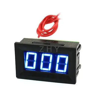 AC60-500V 2 линии 3 цифры синий светодиодный цифровой вольтметр w тонкий регулируемый