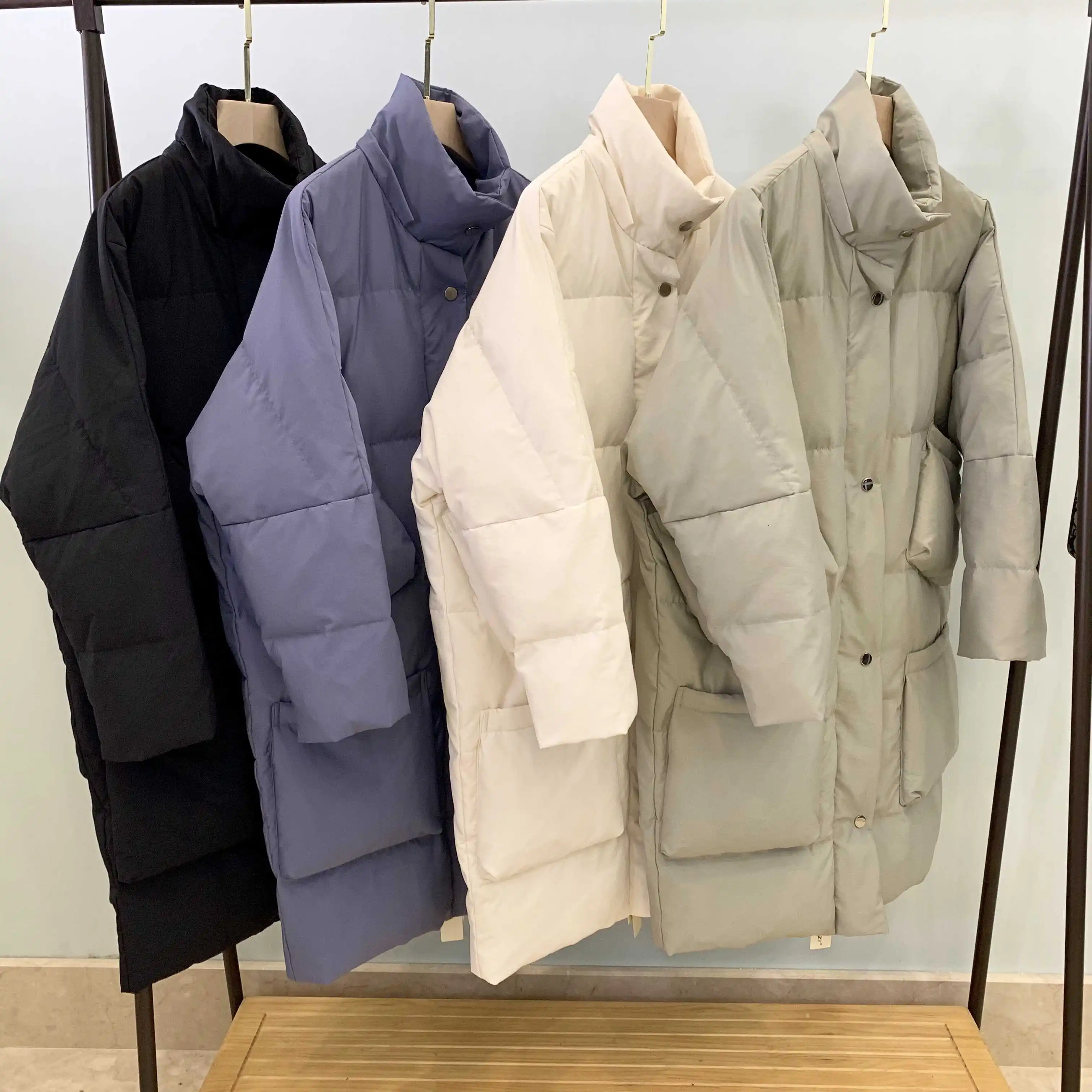 Thick Hooded Loose Warm Real Natural Fox Fur Collar Down Parka Winter Women Coat Long White Duck Down Jacket Female L080