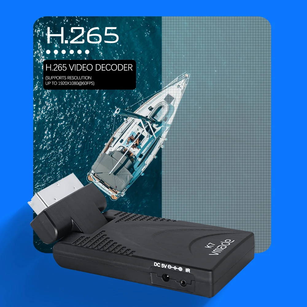 Новейший ТВ тюнер DVB T2 H265/Hevc с поддержкой 10 битного Youtube MeeCast USB WIFI Полная