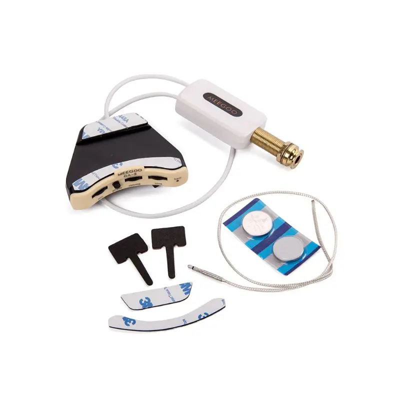 

Soundhole Guitar Pickup White Pickups with Endpin Output for Acoustic Guitar