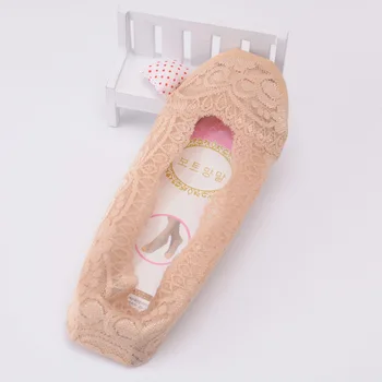 

Ankle Women Socks Fashion Girls Summer New Style Lace Flower Short Socks Antiskid Invisible 2020 Sock Slippers