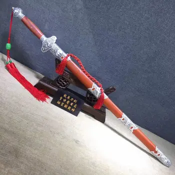 

Forged WuShu Sword Sabre Chinese Sword spring Steel Blade Red Wood Sheath 12 animal case