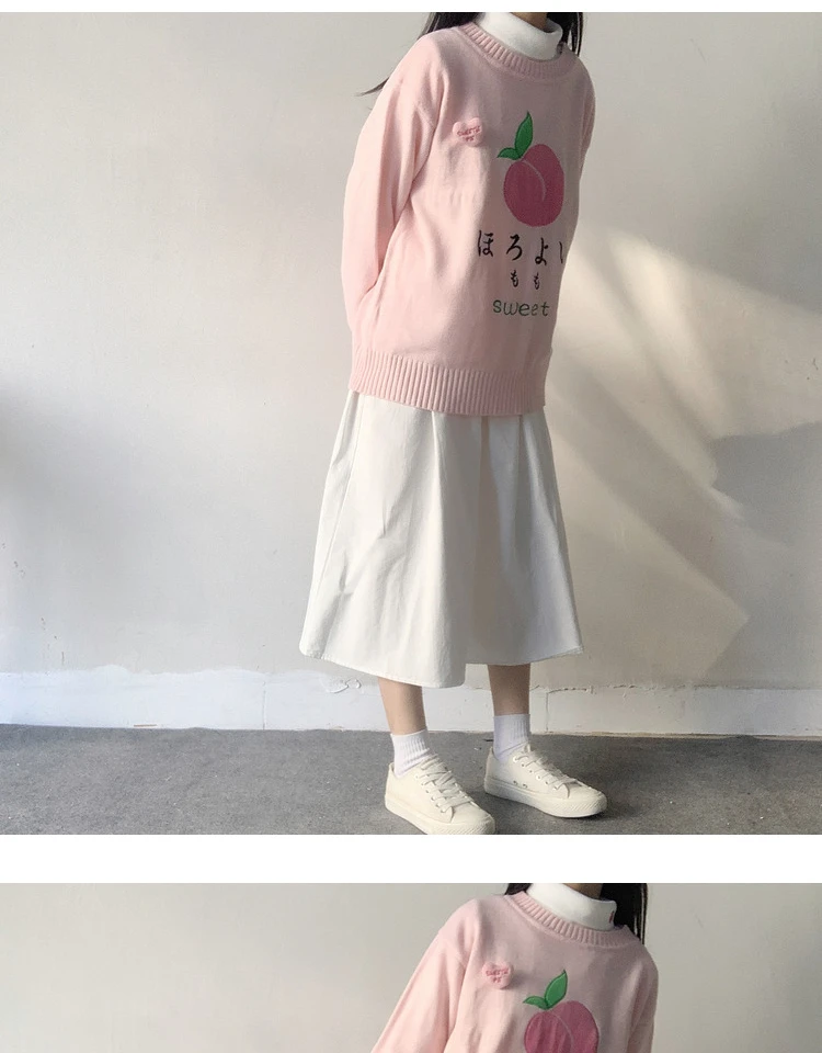 Sweet Peach' Kawaii Pullover One Size - 9 - Kawaii Mix