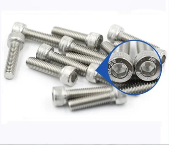 

20/50Pcs DIN912 M1.4 M1.6 M2 M2.5 M3 M4 M5 M6 304 Stainless Steel Hexagon Socket Head Cap Screws Bicycle Hex Bolts