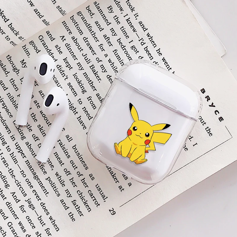 Милый чехол для Apple airpods Чехлы мультфильм смешная прозрачная Беспроводная Bluetooth наушники чехол для Airpods 2 Твердый защитный чехол - Цвет: PKQ