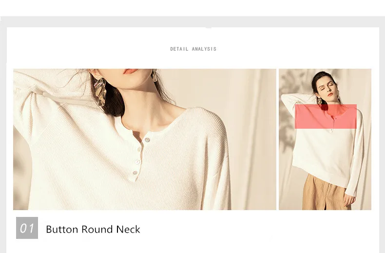 LZJN 2019 New Women Sweater Button Round Neck Women Basic Loose Knitted Pullover Women Sweaters And Pullovers Knit Jumper (22)