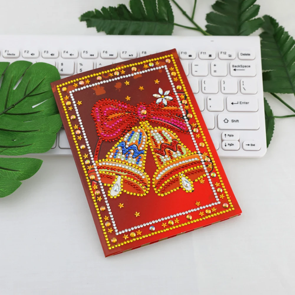 4 шт. напечатанный DIY красочный бриллиантовый рисунок Рождество милый из картона, для подарков 5D Санта Клаус мультфильм записываемая поздравительная открытка