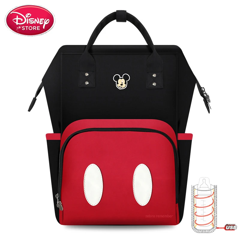 mickey Сумки для подгузников disney рюкзак Минни Микки Маус Мумия сумка для коляски Вместительная дорожная сумка для кормления для ухода за ребенком сумка для мамы Дисней - Цвет: mickey