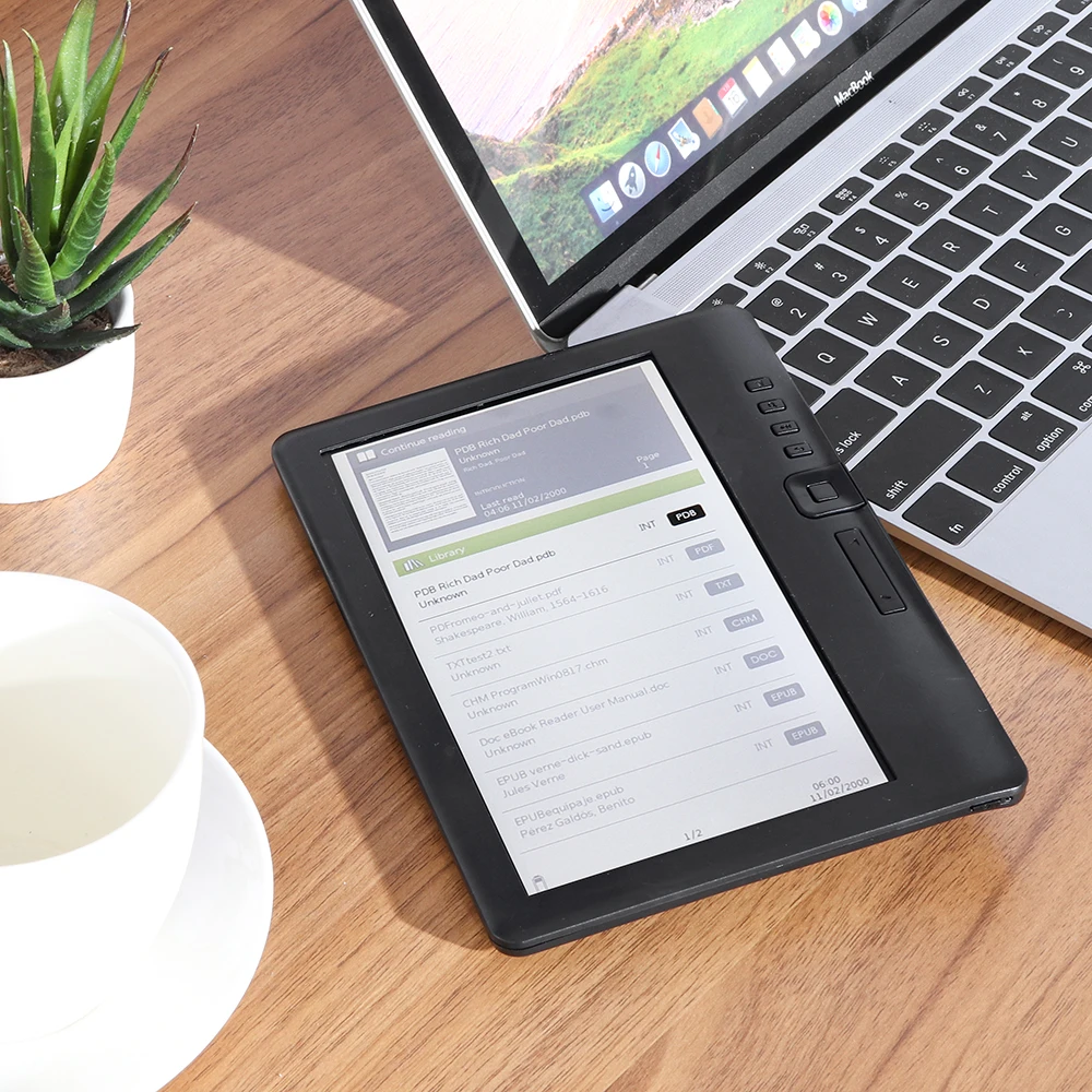 Online CLIATE 4G8G 16G 7 inch Ebook reader LCD Color screen smart with HD resolution digital E book support Russian Spanish Portuguese