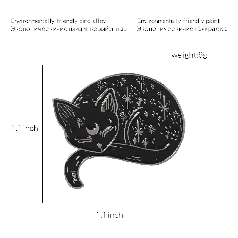 QIHE-JEWELRY-Witch-Cat-Pins-Sailor-Moon-Luna-Black-Cat-Brooches-Sleeping-Cat-Badges-Witches-Jewelry