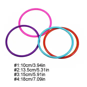 

10 Pcs Plastic Toss Rings Multicolor Target Throw Games Props Kids Outdoor Games