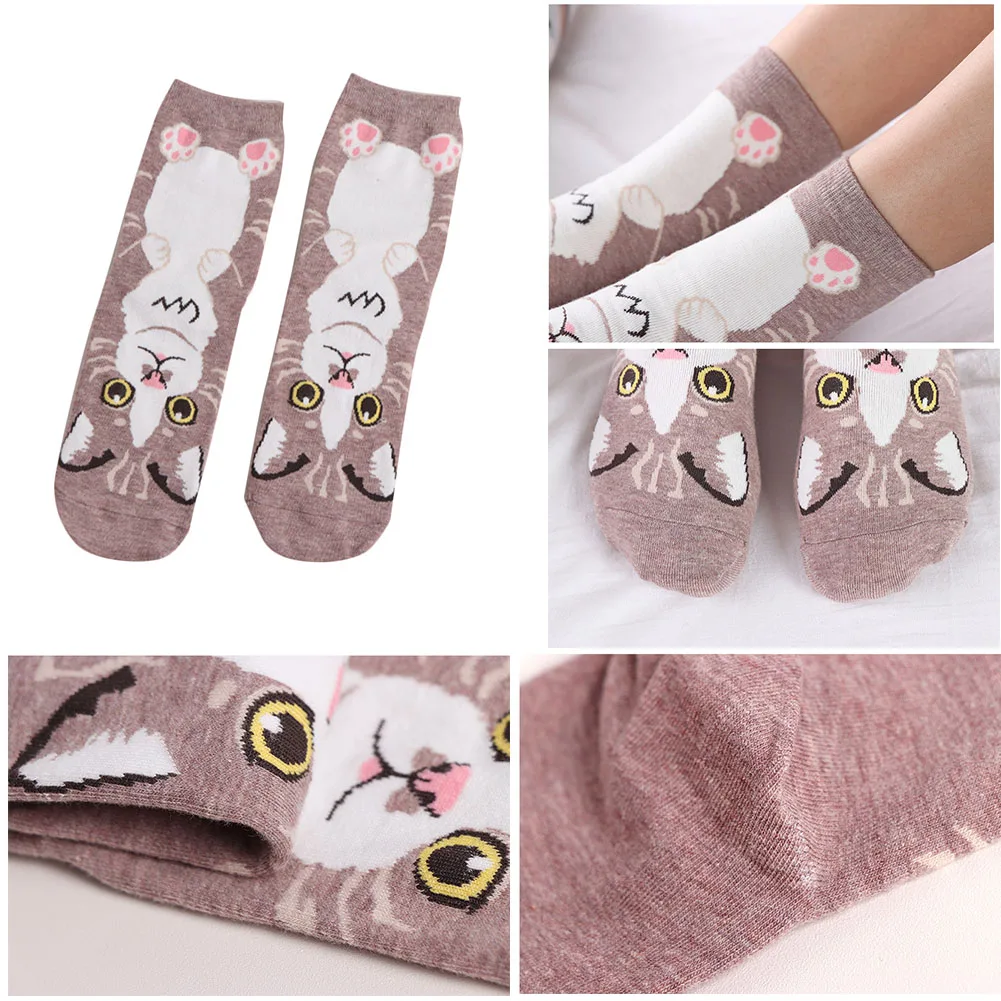 Изящные женские очаровательной домашней Собаки Кошки мягкие хлопковые носки