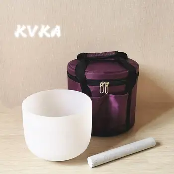 

C Note Root Chakra Frosted Quartz crystal singing bowl 8 inch case free