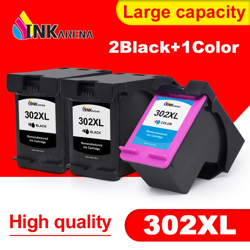 Inkarena Inkt Cartridges Voor Hp 301 Xl Zwart En Tricolor Voor Hp Deskjet 1000 1050A 2050 2050A 2540 envy 4500 Prmter|Inktpatronen| - AliExpress