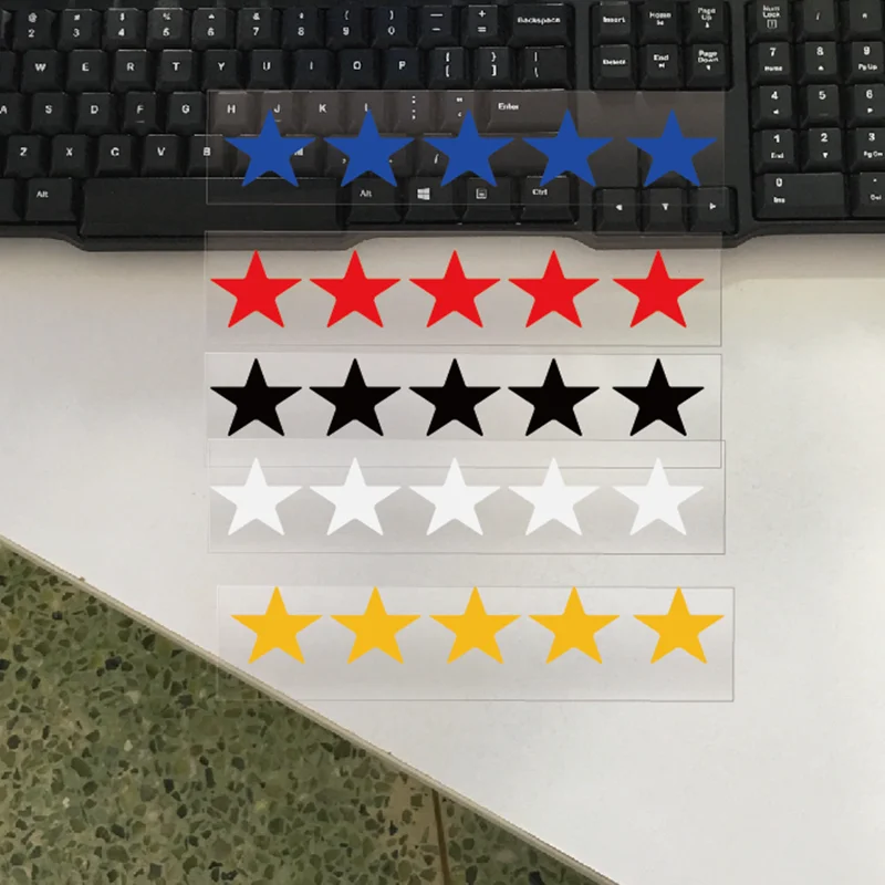 Reflective Car Sticker Five Star Decorate Decals Vinyl Cover Scratches Waterproof Motorcycl 20cmx3cm car reflective stickers car sticker car stickers car sticker film car body stickers