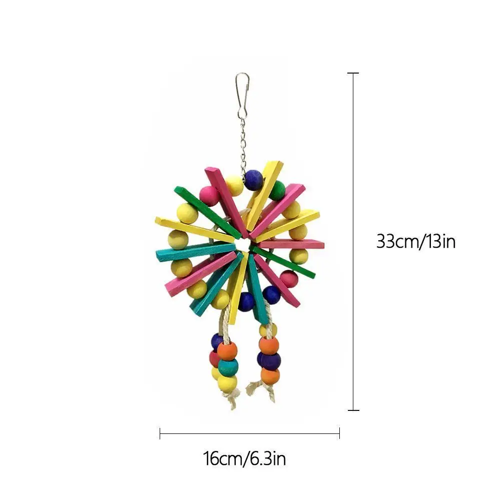 Large Parrot Toy Ferris Wheel Bite Grey Chew Toys Swing Hang Birds Playing New