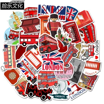 

18 pack/lot Classic Red Bus Booth London Bullet PVC Decorative Stickers Scrapbooking Stick Label Diary Stationery Album Stickers