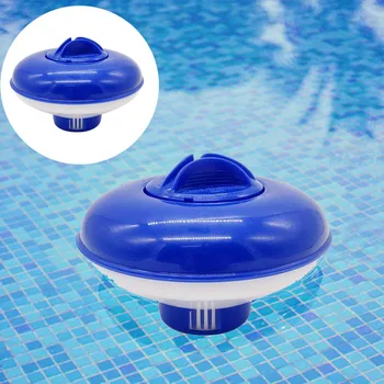 

5 inch Deluxe Large Blue and White Floating Swimming Pool Chlorine Dispenser for use with largeor small 1" chlorine