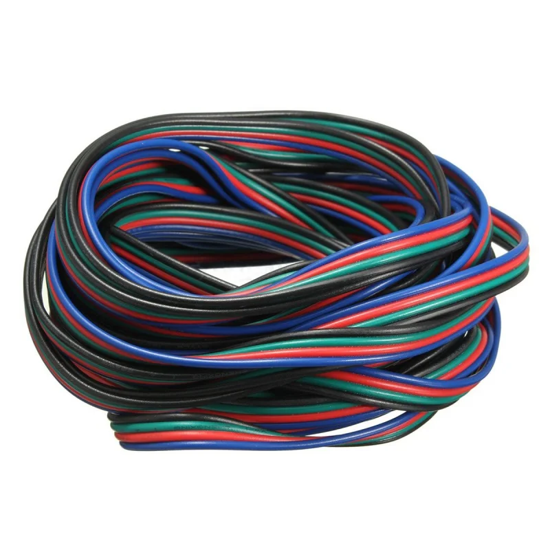 

4 Pin Wire Extension Connector Cable Cord For LED RGB Strip 3528 5050 Connector Colourful 10M