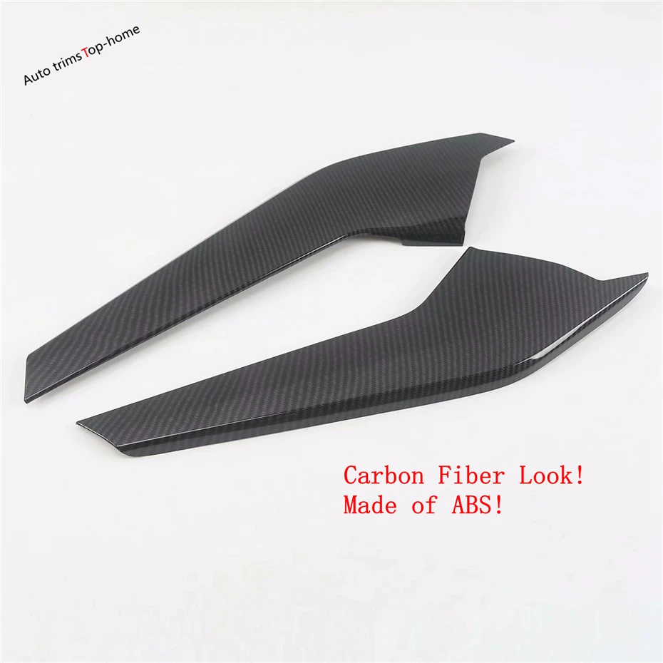 Carbon Fiber Look Yimaautotrims внутри киосков коробка переключения передач украшения полосы Крышка отделка 2 шт. Подходит для Audi Q5 интерьер молдинги ABS - Название цвета: Carbon Fiber Look