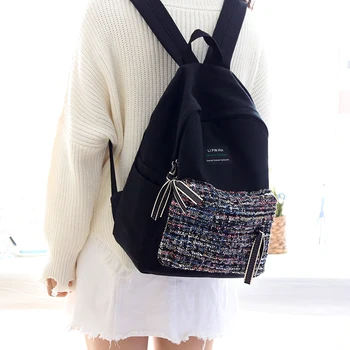 

Chic Fashion Women Canvas Backpack Personality Sweet Teenagers College Bag Girls Leisure Outdoor Cloth Bags Mochila DF643