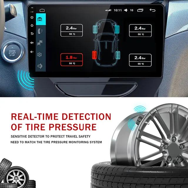 1PCS Universal TPMS Sensor Car Tire Pressure Alarm Monitor System for BMW/MINI 433MHZ for V-W 433MHZ 315MHZ /AUDI 6