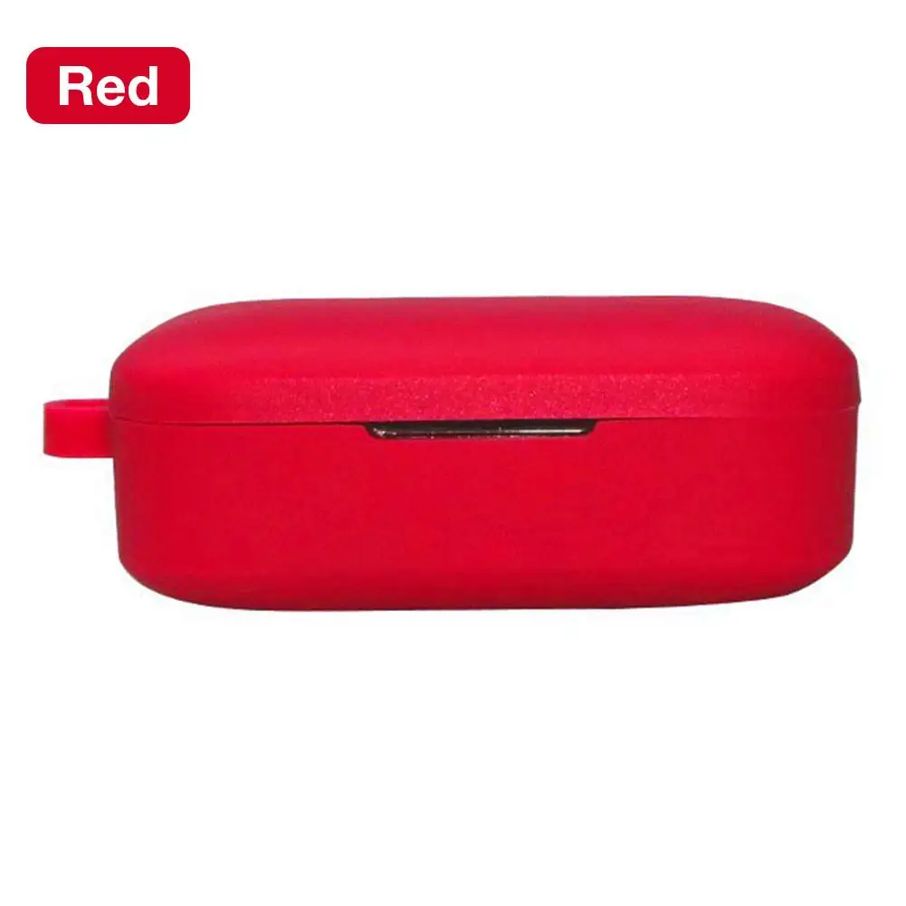Для QCY T5 наушники силиконовый чехол Беспроводная bluetooth-гарнитура силиконовая анти-падение анти-потеря наушники защитный чехол аксессуар - Цвет: Red