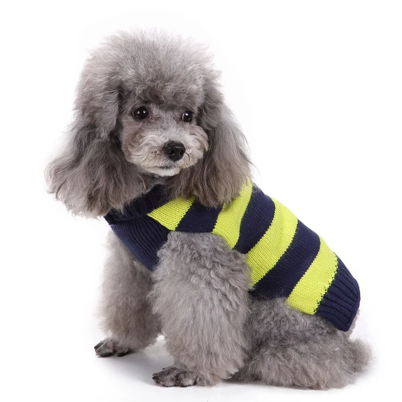 Pet Striped Sweater Dog Christmas CatsDogs Cloth Pet Christmas Accessories Costume Striped Sweater Small Medium Large Dogs Coat