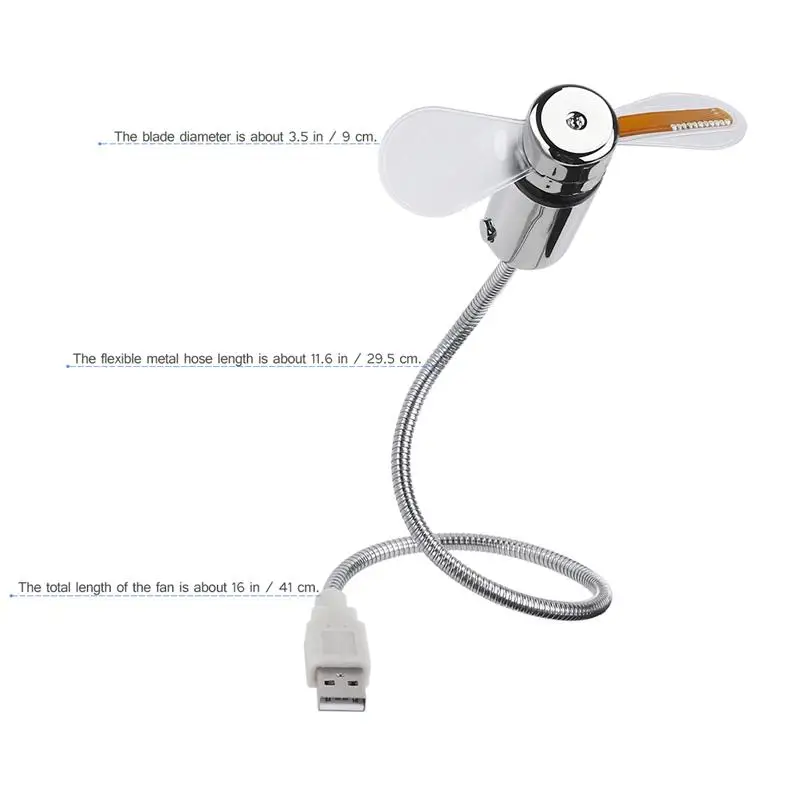 PIXNOR гибкий мини USB светодиодный вентилятор с мигающим охлаждением программируемый изменить слово для ПК ноутбук Настольный(серебро