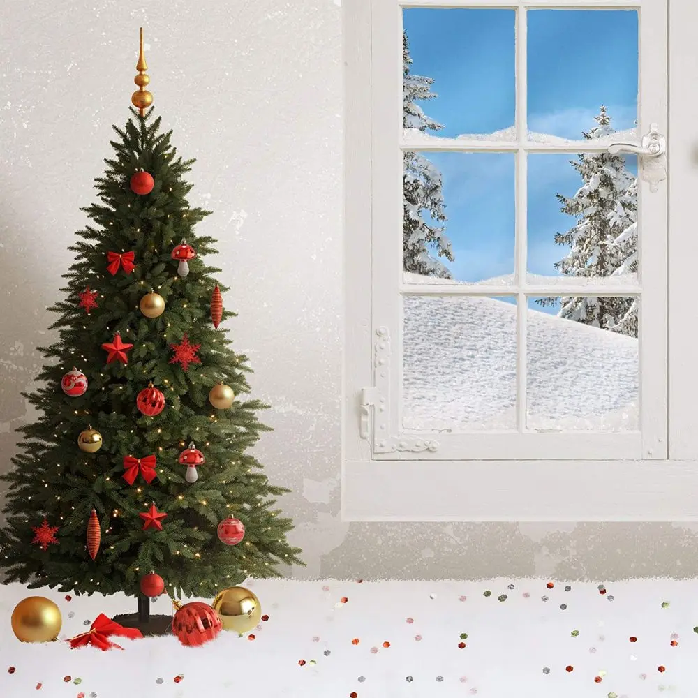 1 Pieza, 15,7 Pulgadas x 4,9 Feet BBTO Set de Manta de Nieve de Navidad Mantas de Nieve Artificial para Decoraciones de Telón de Fondo de Pueblo de Navidad 