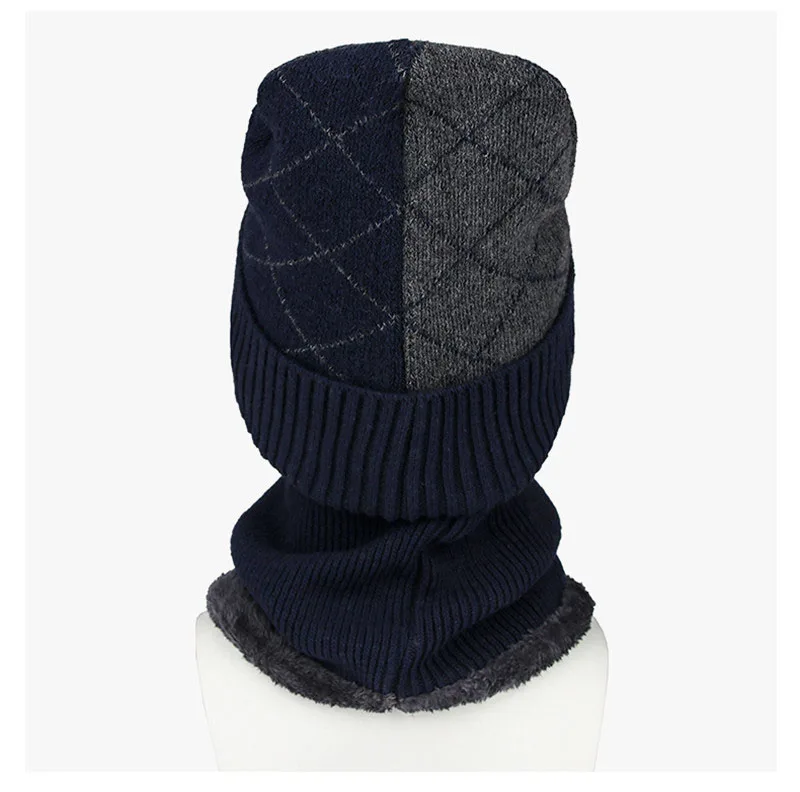 Winter Acrylic Plus Velvet Cold Protection Knitted Hat Skullies& Beanies Windproof Riding Outdoor Sport Women's Winter Knit Hat