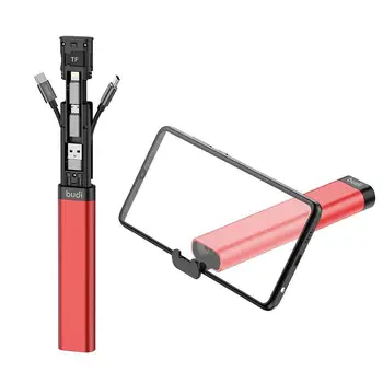 

BUDI Multi-functional Data Cable Stick Phone Cradle TF Card Memory Reader SIM Kit Conversion Head Universal Portable Storage