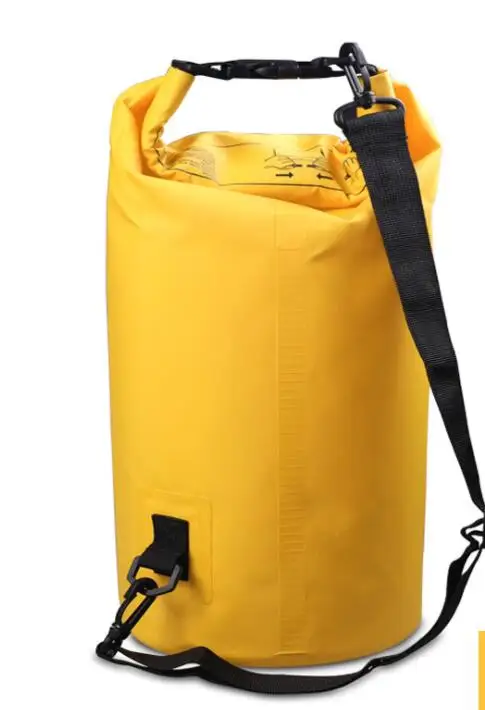 yellow ПВХ Водонепроницаемый сухой мешок 3L 5L 10L 15L 20L 30L Открытый Дайвинг Складная пляжная сумка для плавания рафтинг речной плавающий рюкзак - Цвет: yellow
