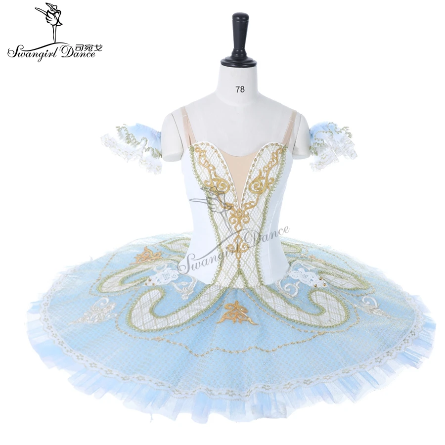 women nutcracker ballet tutu blue white professional ballet tutu blue classical ballet tutu for girls pancake tutuBT9097