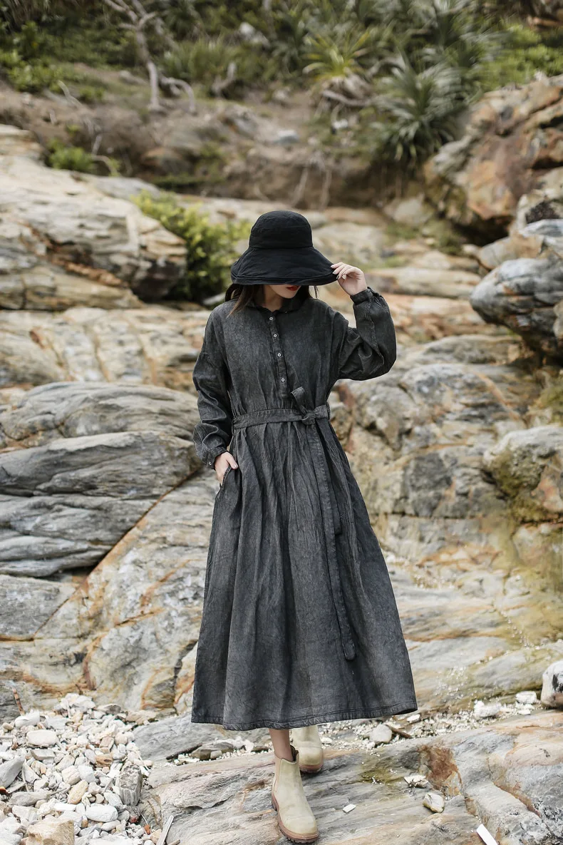 Женское платье NINI WONDERLAND, весна, однотонное вельветовое платье с юбкой, женское винтажное платье средней длины, элегантная одежда, большой размер