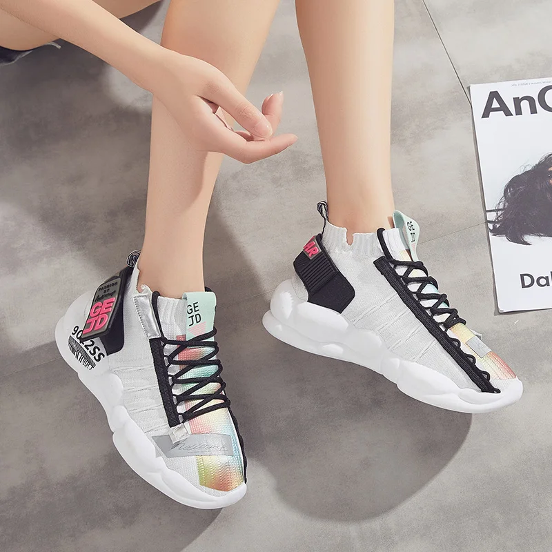 Обувь; женские кроссовки; повседневные разноцветные tenis feminino Moda Mujer