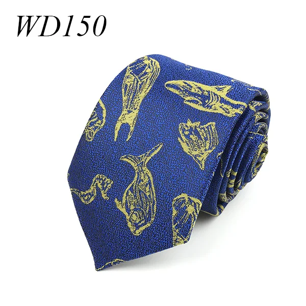 Высокое Качество Микрофибра тканевый галстук вечерние банити Свадебные 7 см тонкие галстуки для мужчин животное цветочный шейный платок - Цвет: WD170