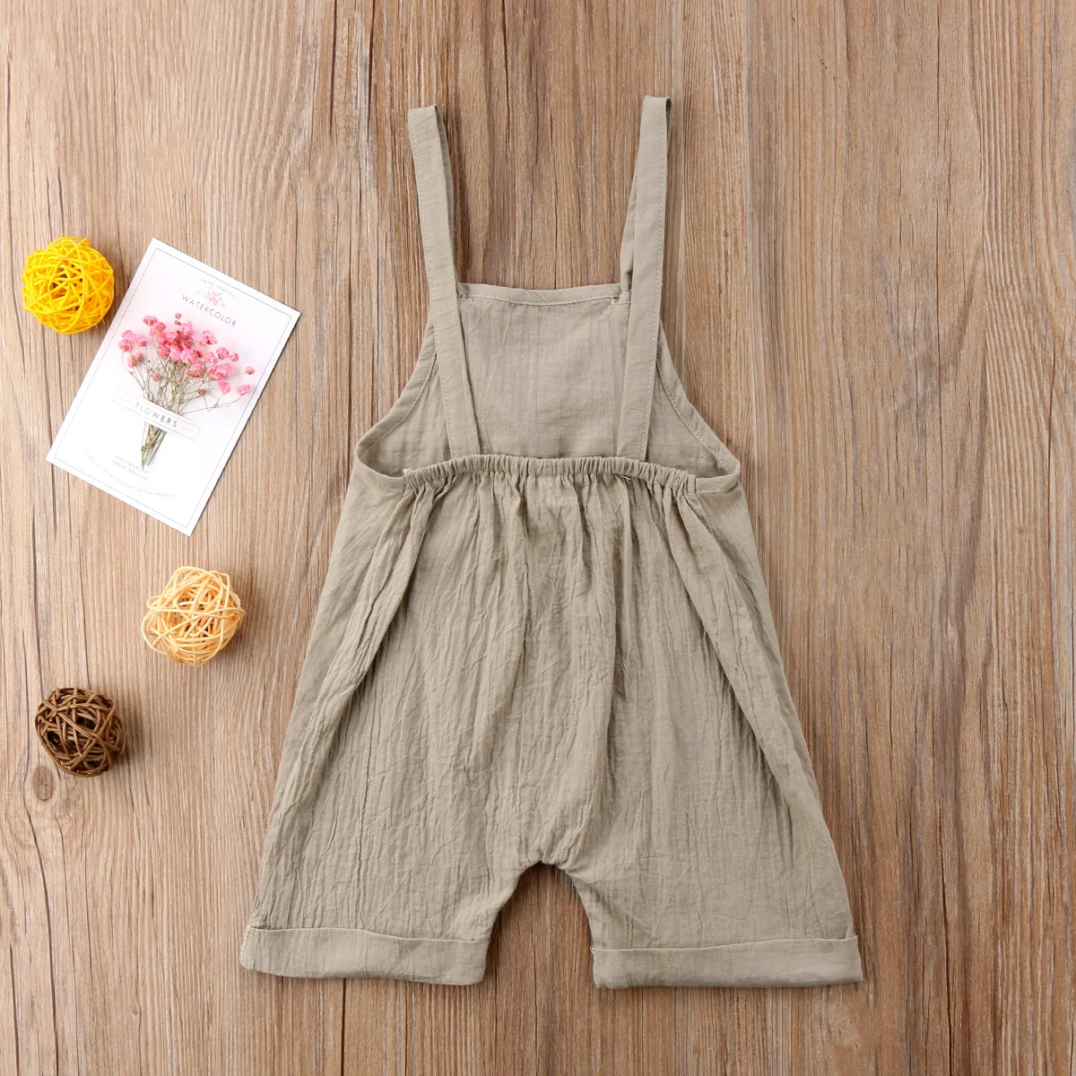 

Solid Sleeveless Kids Jumpsuit Overalls For Baby Boy