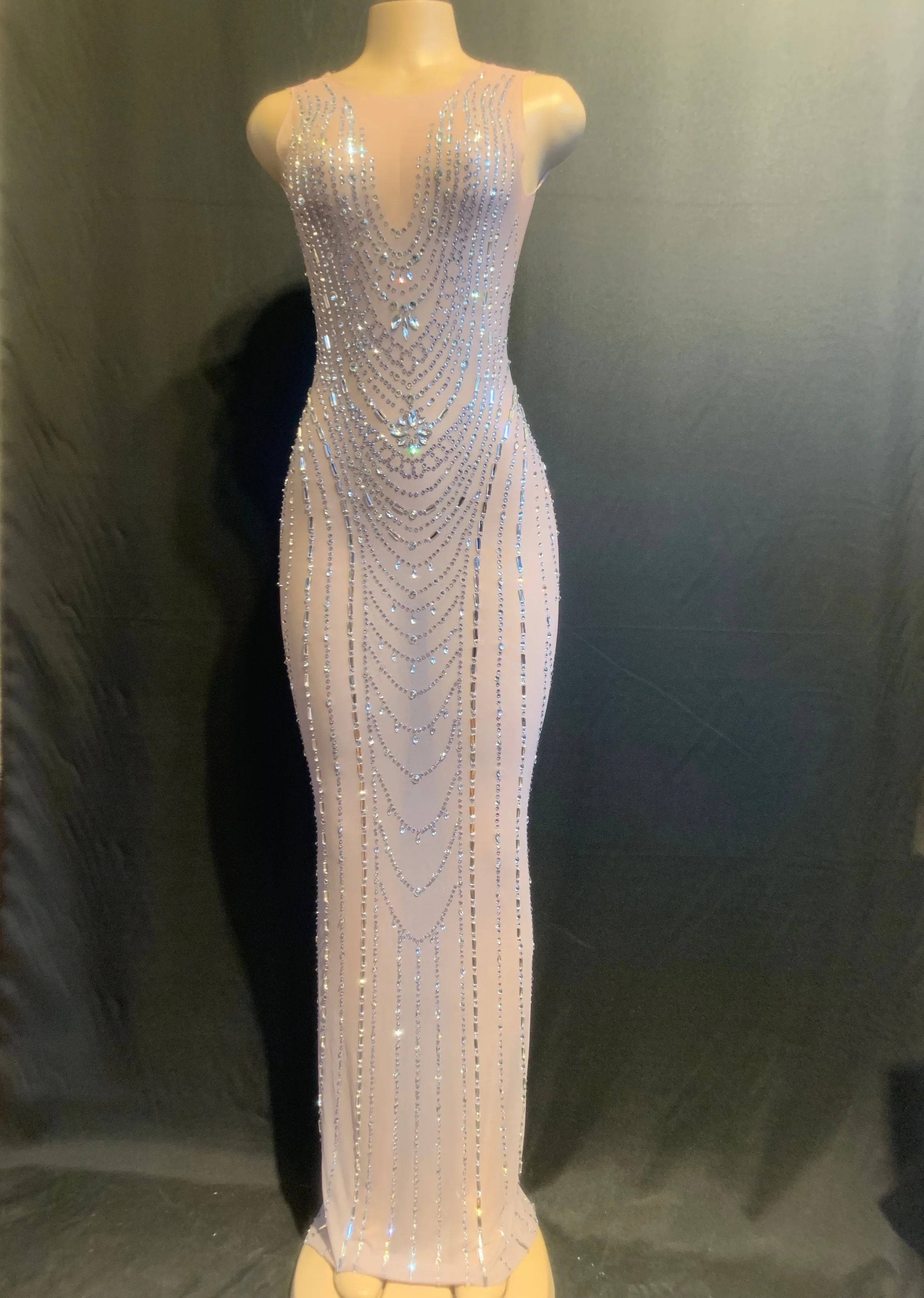 LEMONADE Sexy Black Open Back Rhinestone
